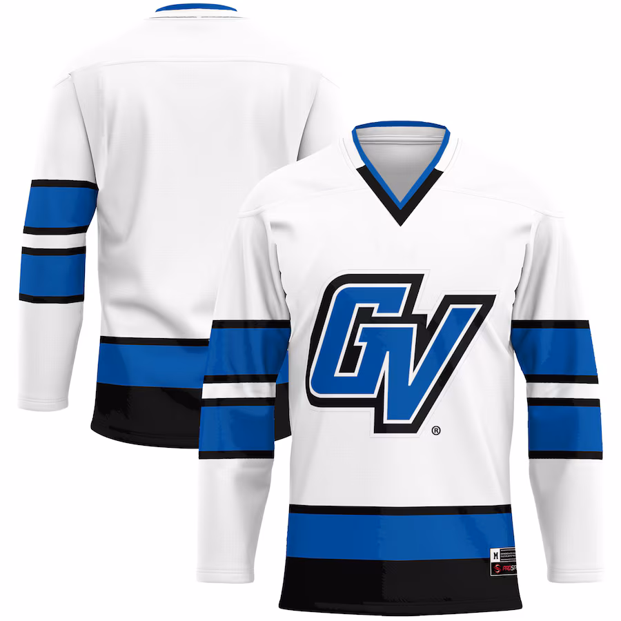 Men's GameDay Greats Blue Grand Valley State Lakers Hockey Jersey - Ujersey Shop