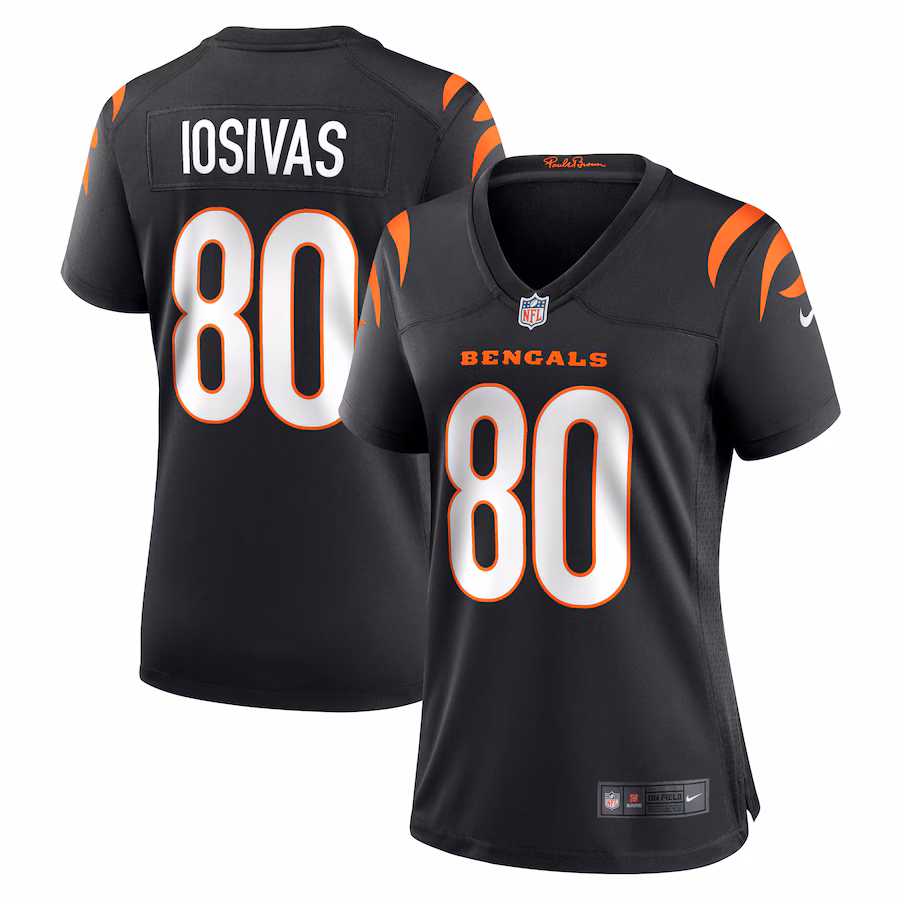 Women's Cincinnati Bengals Andrei Iosivas Nike  Black Team Game Jersey - Ujersey Shop