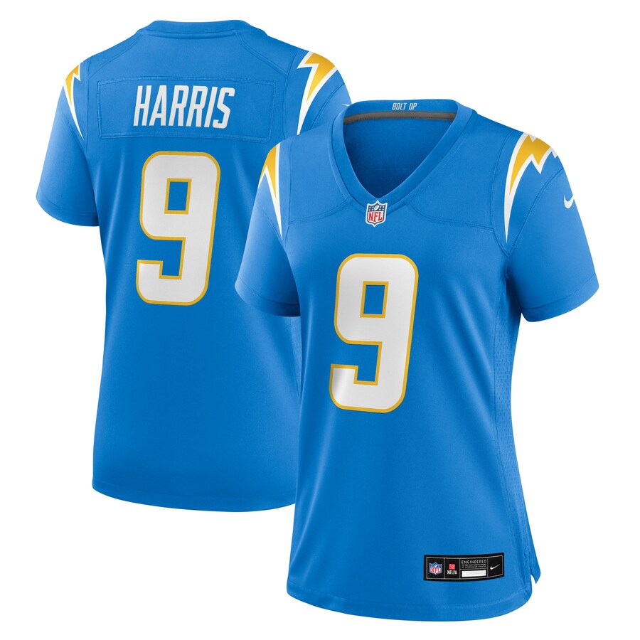 Women's Los Angeles Chargers Tre Harris Nike Powder Blue Team Game Jersey - Ujersey Shop