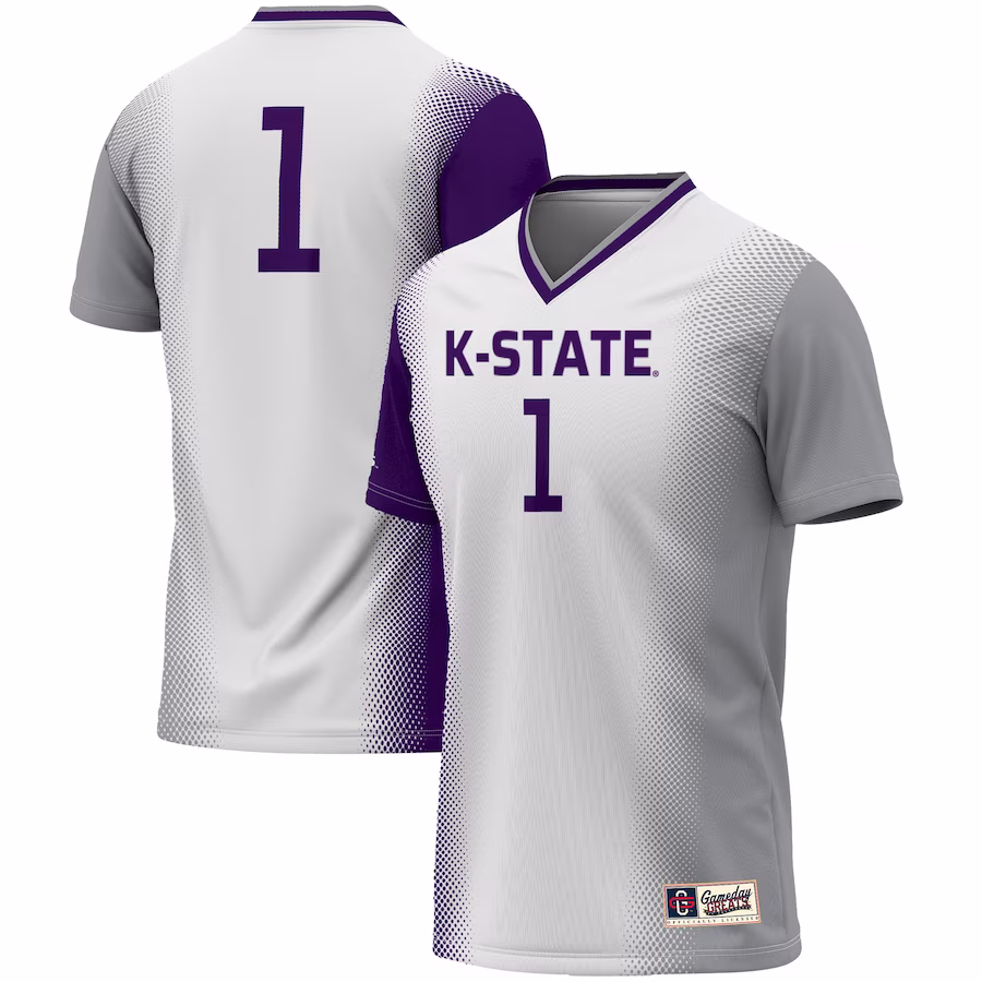 #1 Kansas State Wildcats GameDay Greats Unisex  Lightweight Women's Soccer Jersey - White - Ujersey Shop