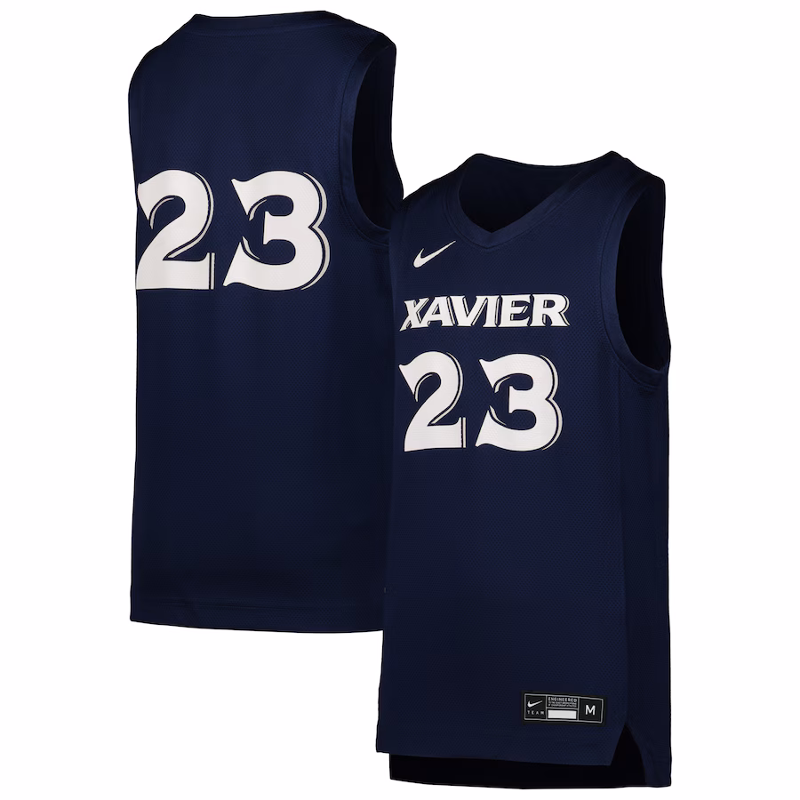 #23 Xavier Musketeers Nike Youth Icon Replica Basketball Jersey - Navy - Ujersey Shop