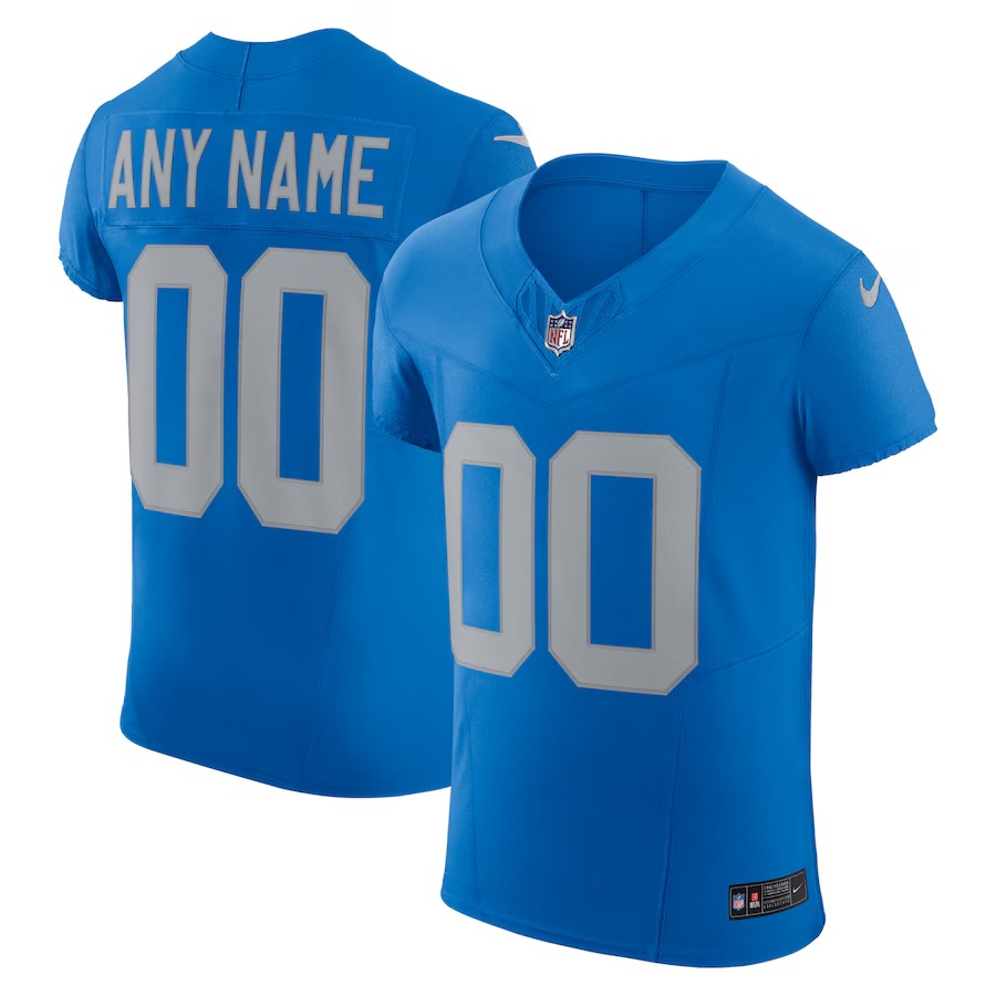 Men's Detroit Lions Nike Blue Alternate Vapor F.U.S.E. Elite Custom Jersey - Ujersey Shop