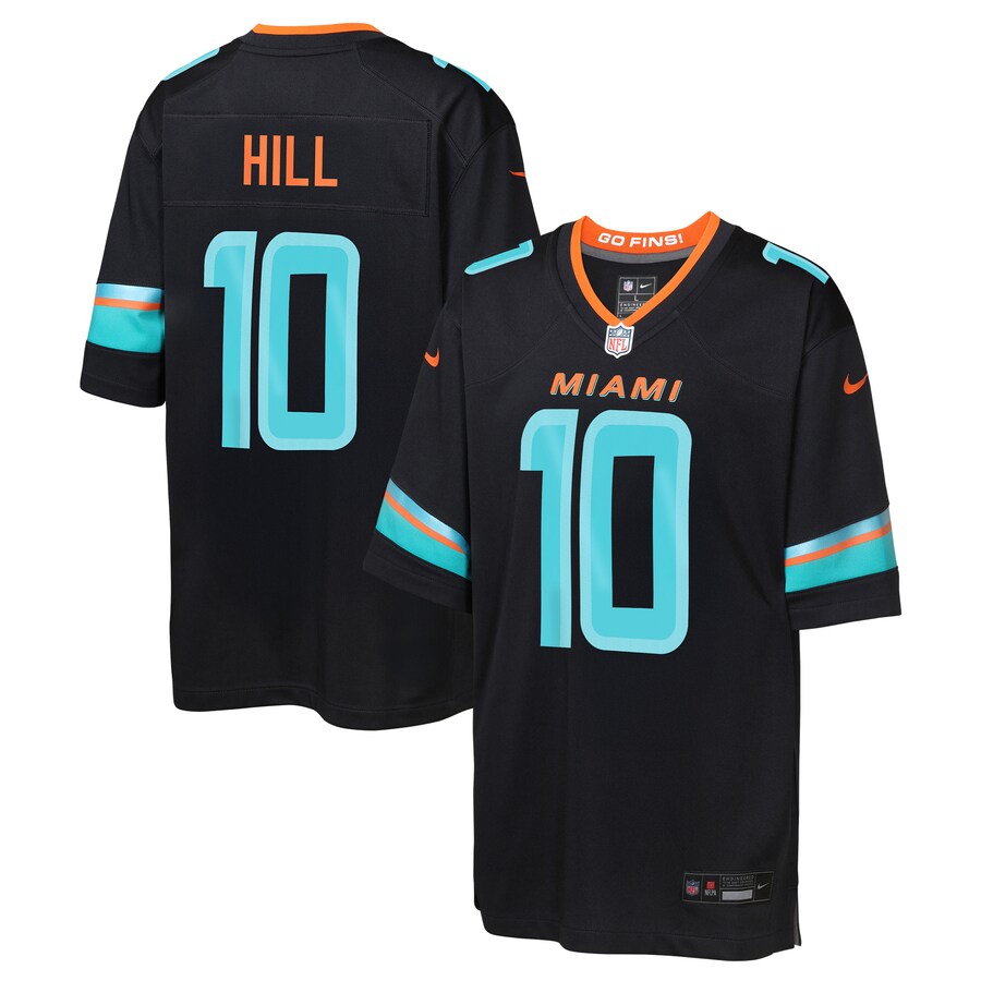 Youth Miami Dolphins Tyreek Hill Nike Pitch Blue 2025 Rivalries Collection Game Jersey - Ujersey Shop