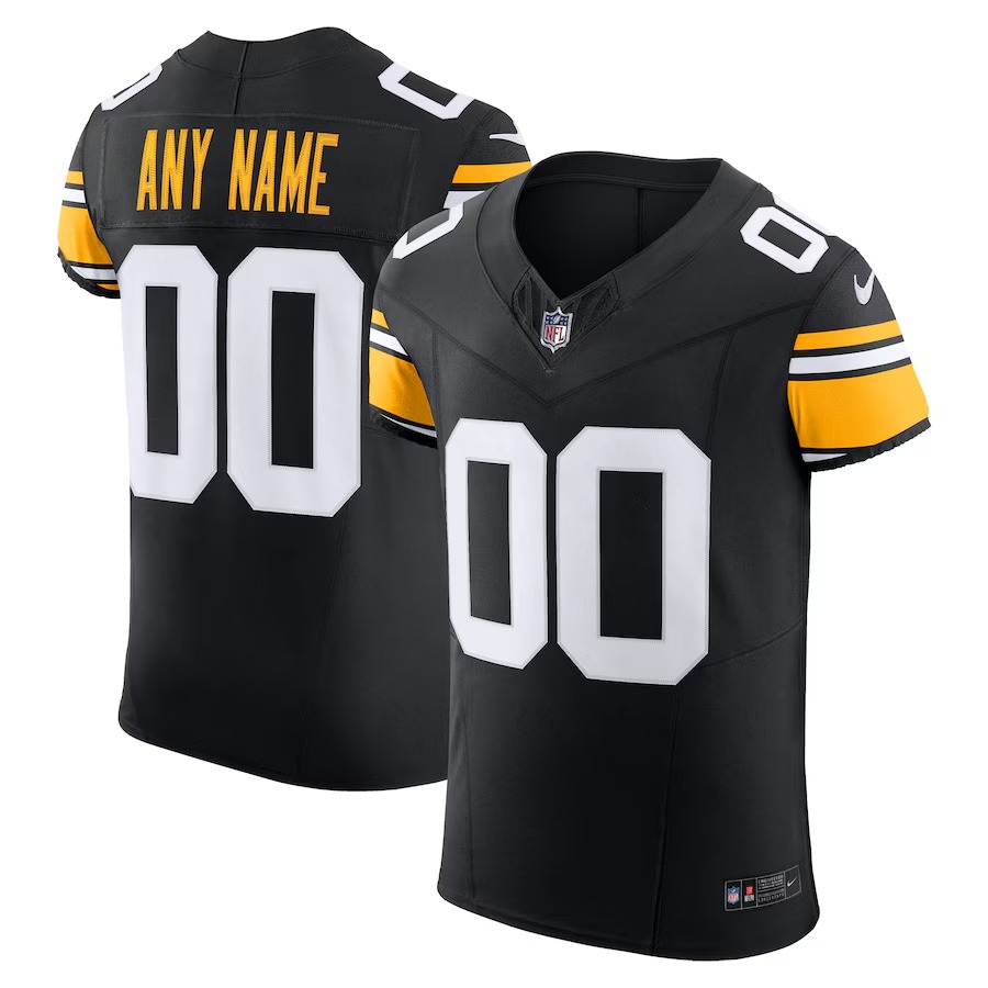 Men's Pittsburgh Steelers Nike Black  Vapor F.U.S.E. Elite Custom Jersey - Ujersey Shop