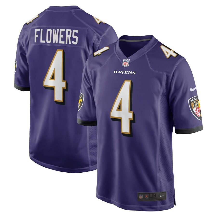Men's Baltimore Ravens Zay Flowers Nike Purple Game Jersey - Ujersey Shop