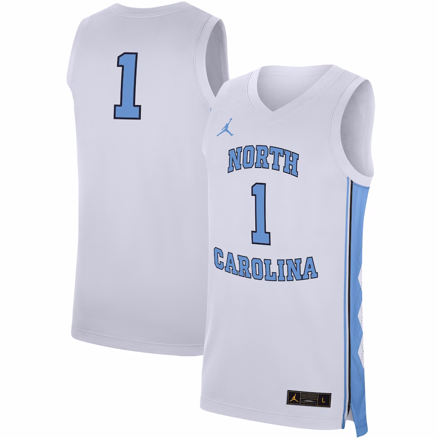 North Carolina Tar Heels Jordan Brand Replica Jersey - White - Ujersey Shop