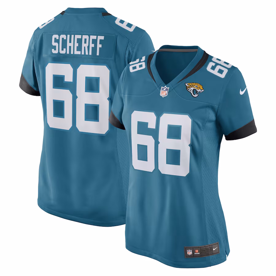 Women's Jacksonville Jaguars Brandon Scherff Nike Teal Game Player Jersey - Ujersey Shop