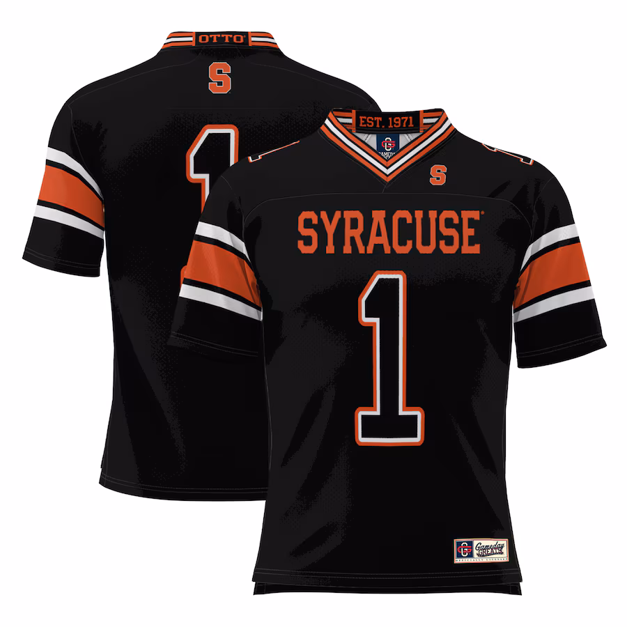 #1 Syracuse Orange GameDay Greats Youth Football Jersey - Black - Ujersey Shop