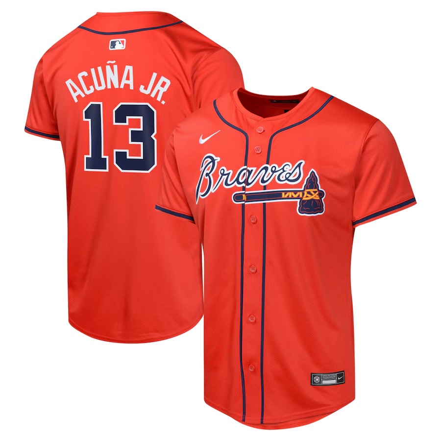 Youth Atlanta Braves Ronald Acuña Jr. Nike Red Alternate Limited Player Jersey - Ujersey Shop