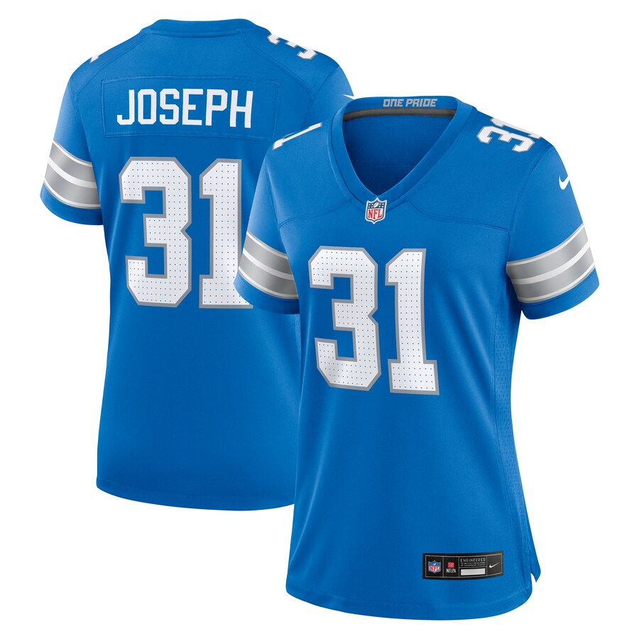 Women's Detroit Lions Kerby Joseph Nike  Blue Team Game Jersey - Ujersey Shop