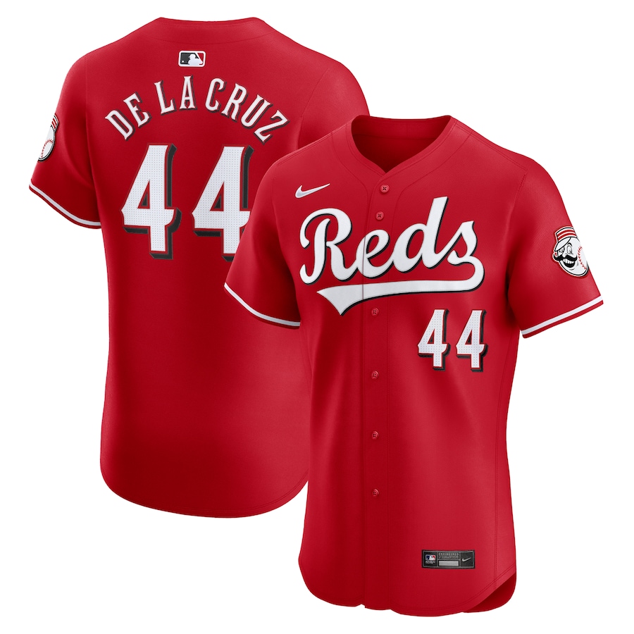 Men's Cincinnati Reds Elly De La Cruz Nike Red Alternate Elite Player Jersey - Ujersey Shop