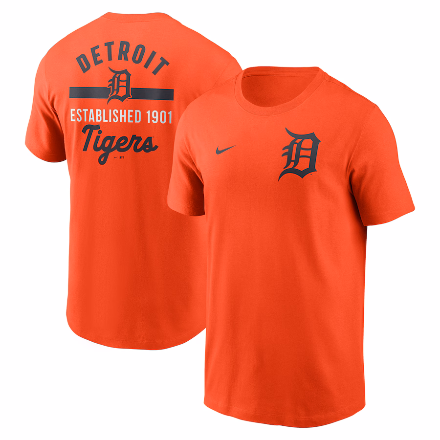 Men's Detroit Tigers Nike Orange 2-Hit T-Shirt - Ujersey Shop
