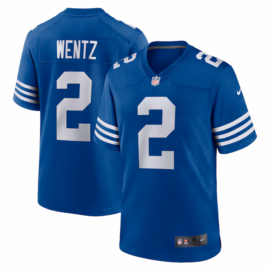 Men's Indianapolis Colts Carson Wentz Nike Royal Alternate Game Jersey - Ujersey Shop