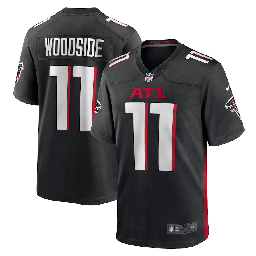 Men's Atlanta Falcons Logan Woodside Nike  Black Team Game Jersey - Ujersey Shop