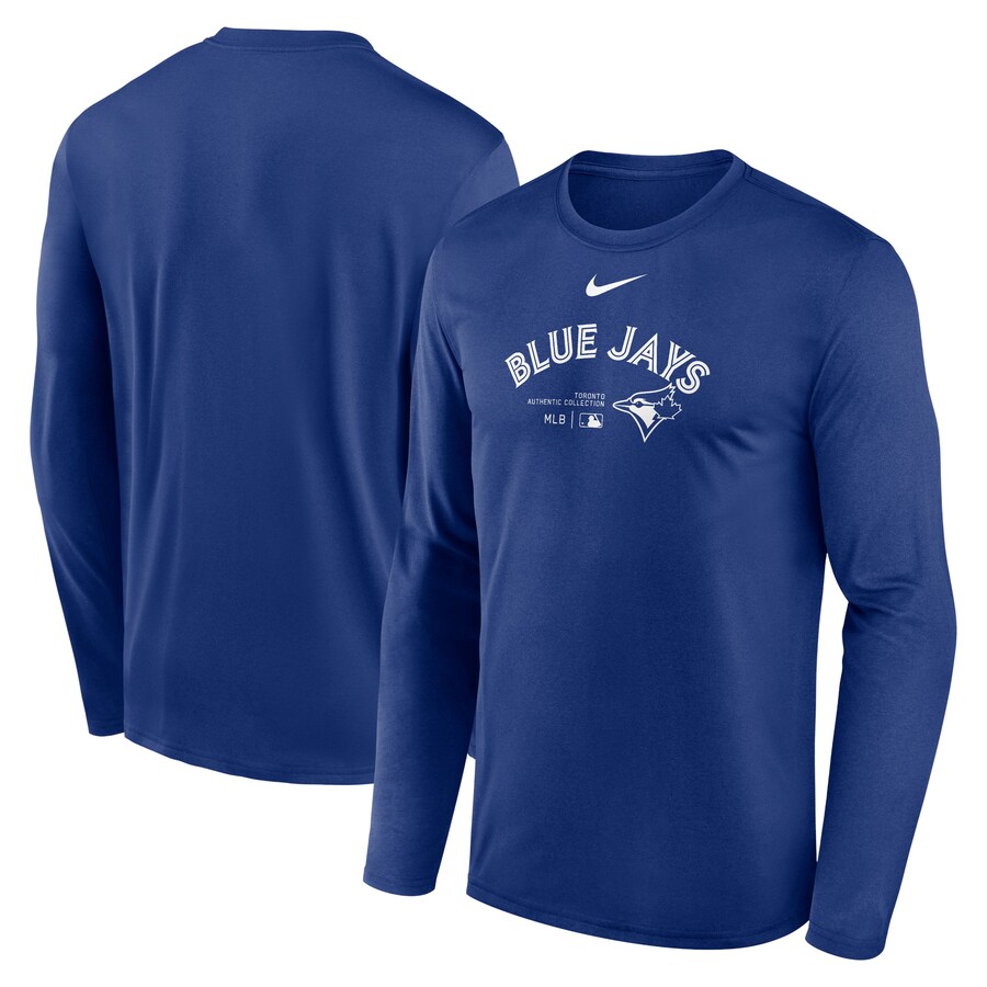 Men's Toronto Blue Jays Nike Royal Authentic Collection Practice Performance Long Sleeve T-Shirt - Ujersey Shop