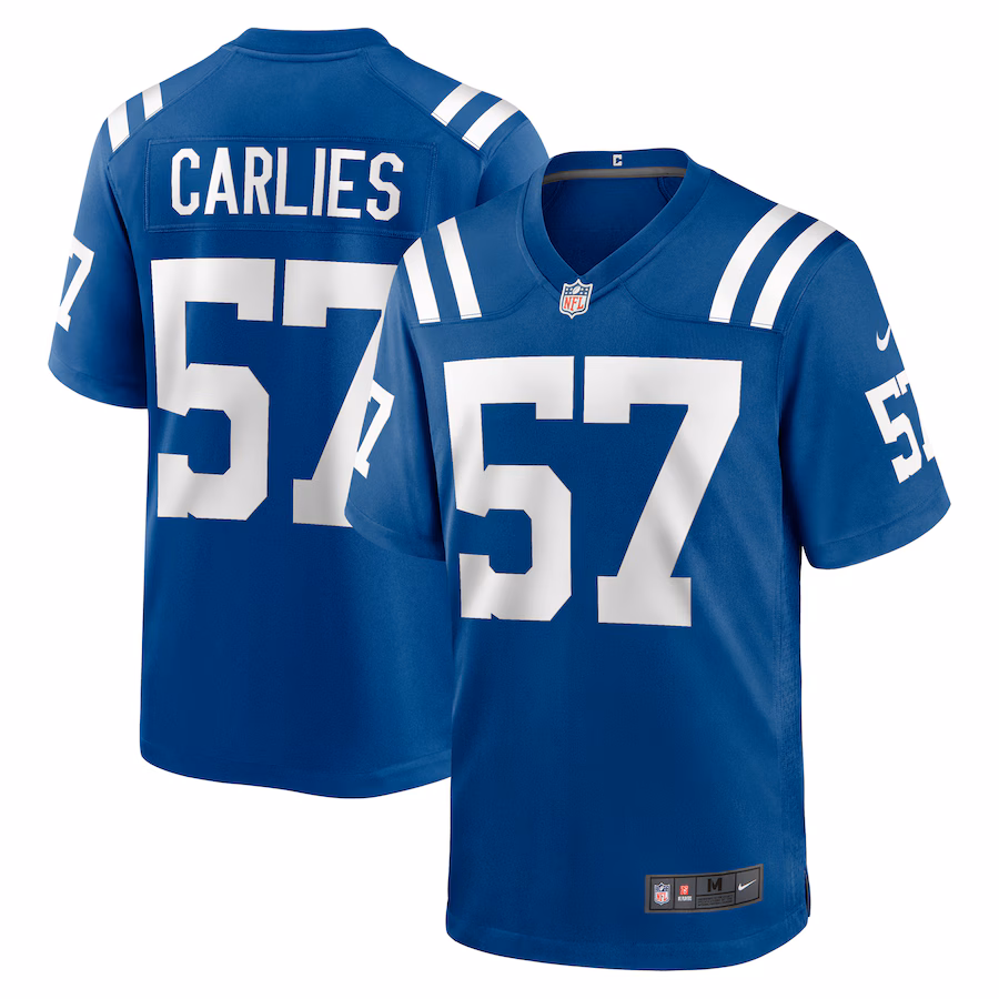 Men's Indianapolis Colts Jaylon Carlies Nike  Royal Game Jersey - Ujersey Shop