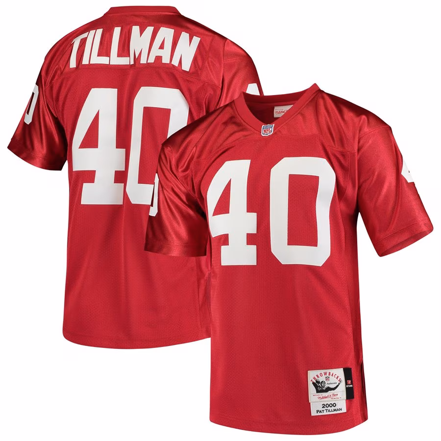 Men's Arizona Cardinals 2000 Pat Tillman Mitchell & Ness Cardinal Authentic Throwback Retired Player Jersey - Ujersey Shop