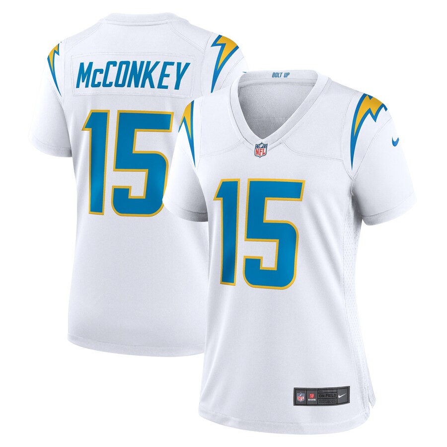 Women's Los Angeles Chargers Ladd McConkey Nike  White Game Jersey - Ujersey Shop