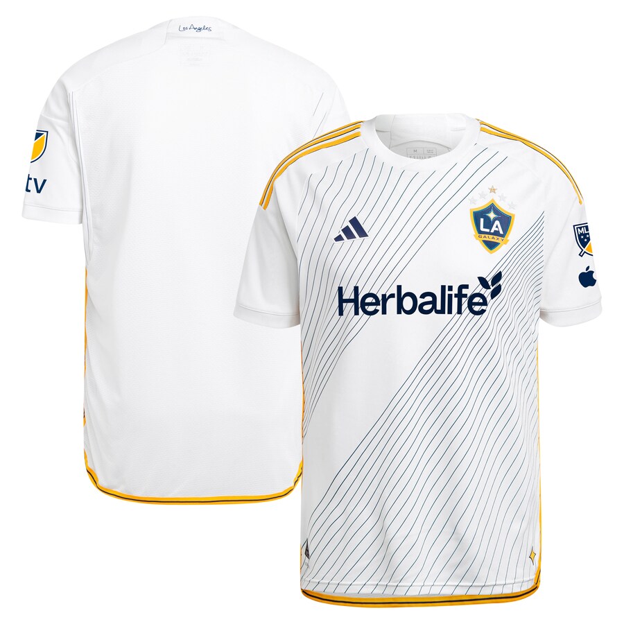 Men's LA Galaxy  adidas White 2024 Angeleno Kit Authentic Jersey - Ujersey Shop