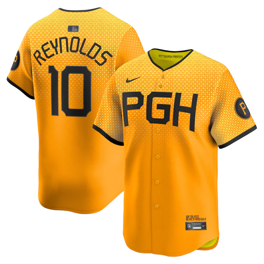 Men's Pittsburgh Pirates Bryan Reynolds Nike Gold City Connect Limited Player Jersey - Ujersey Shop
