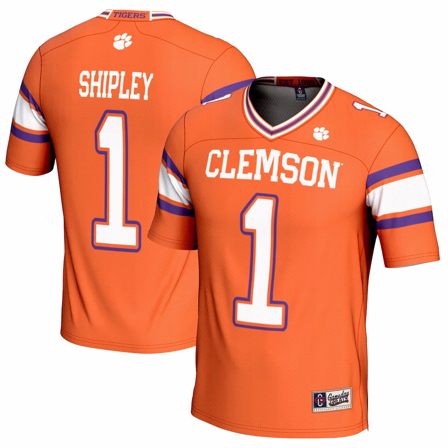 Will Shipley Clemson Tigers GameDay Greats Youth NIL Player Football Jersey - Orange - Ujersey Shop