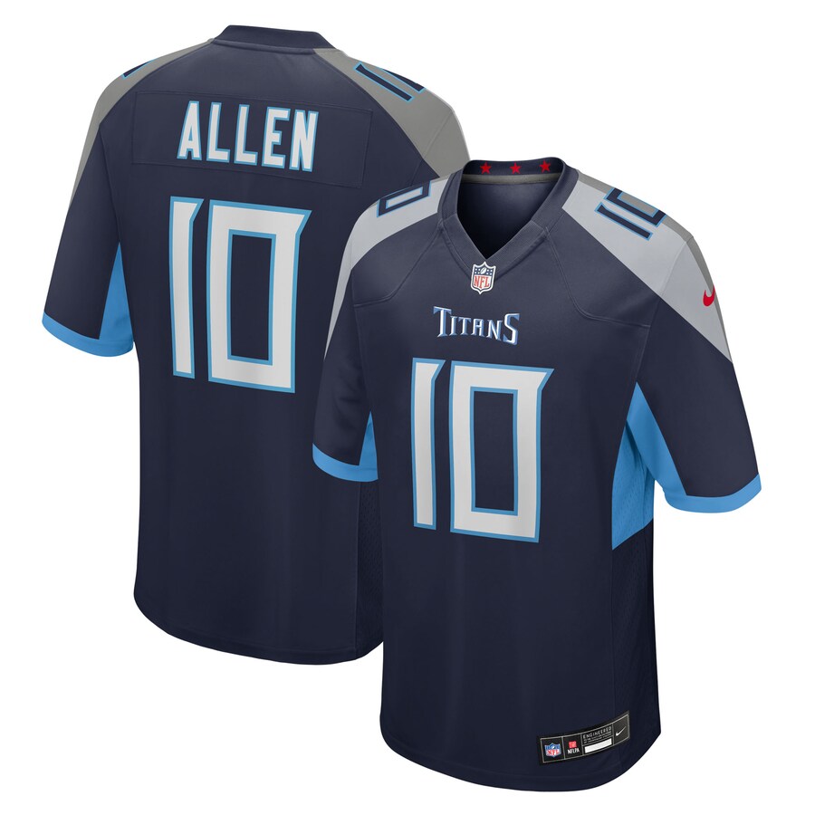Men's Tennessee Titans Brandon Allen Nike Navy Team Game Jersey - Ujersey Shop