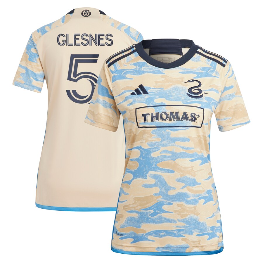 Women's Philadelphia Union Jakob Glesnes adidas Tan 2023 For Philly Replica Jersey - Ujersey Shop