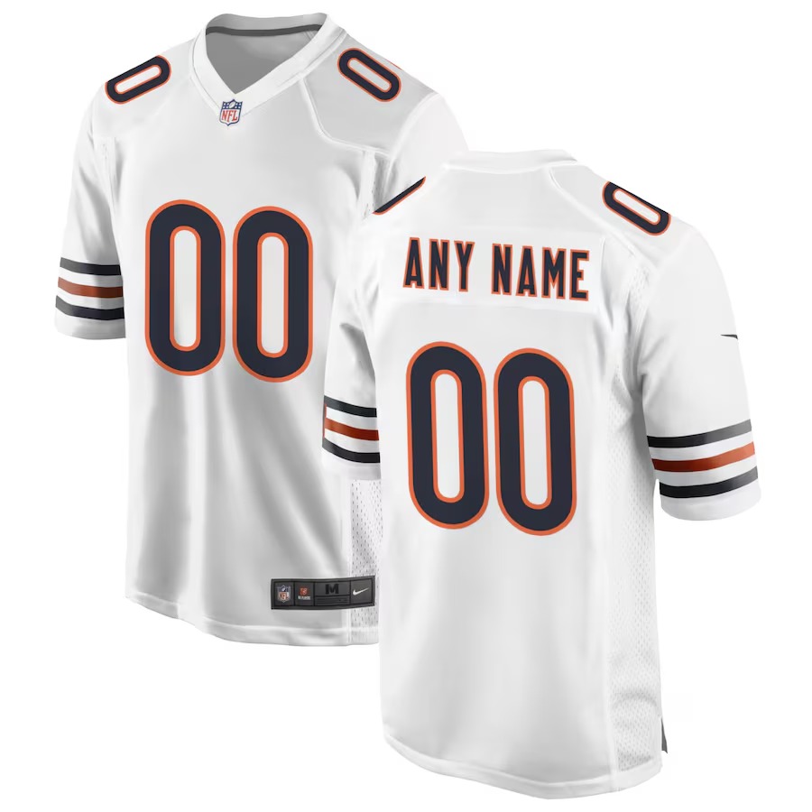 Men's Chicago Bears Nike White Custom Game Jersey - Ujersey Shop