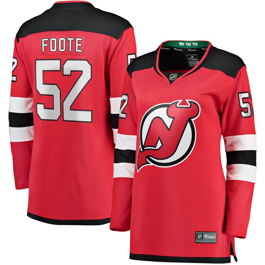 Women's New Jersey Devils Cal Foote Fanatics Branded Red Home Breakaway Player Jersey - Ujersey Shop
