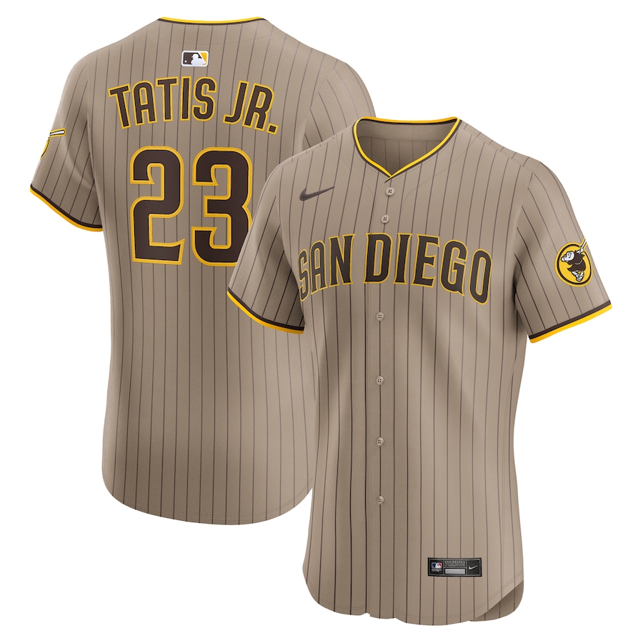 Men's San Diego Padres Fernando Tatis Jr. Nike Khaki Sand Elite Jersey - Ujersey Shop