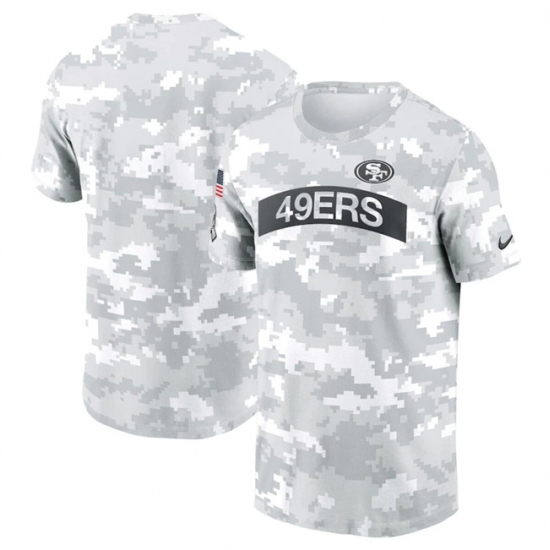 Men's San Francisco 49ers 2024 Arctic Camo Salute To Service Performance T-Shirt - Ujersey Shop