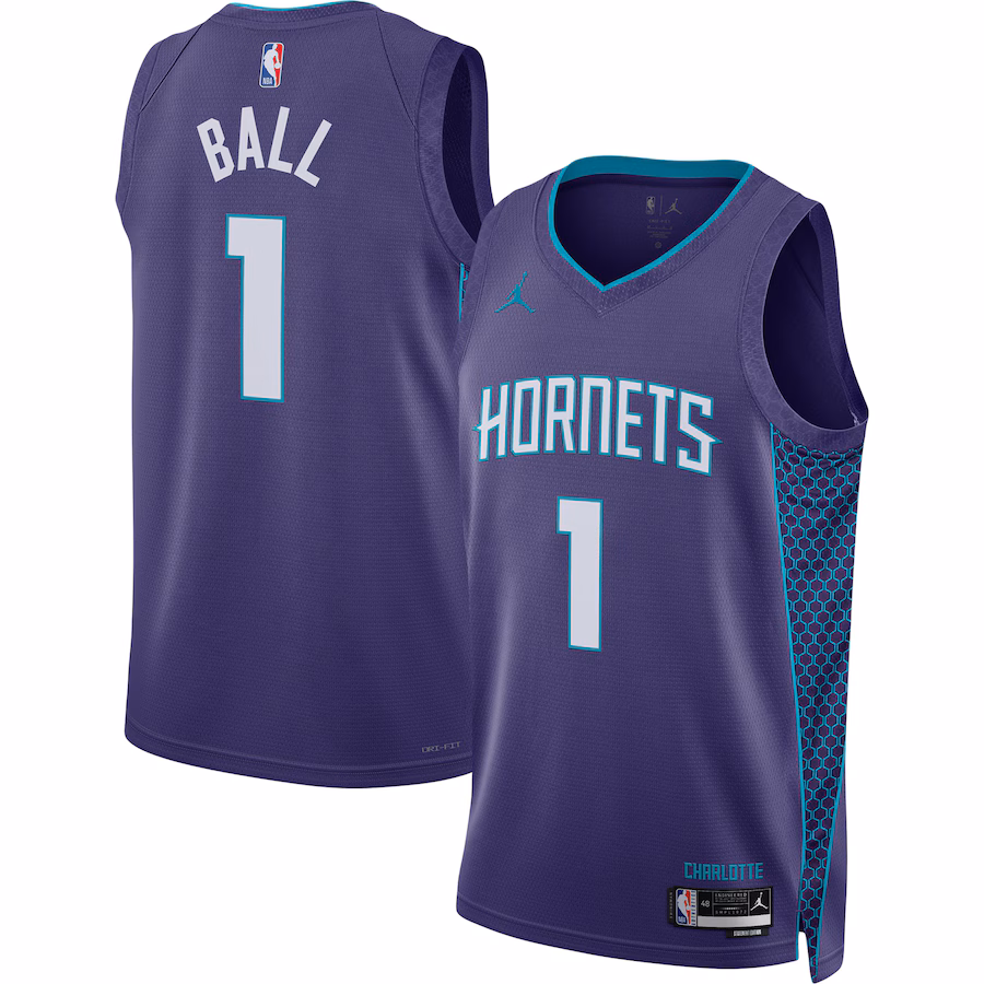 Unisex Charlotte Hornets LaMelo Ball Jordan Brand Purple Swingman Jersey - Statement Edition - Ujersey Shop