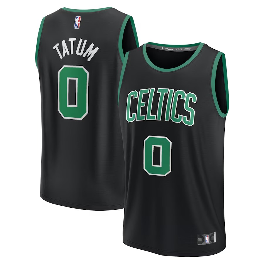 Men's Boston Celtics Jayson Tatum Fanatics Black Fast Break Replica Player Jersey - Statement Edition - Ujersey Shop