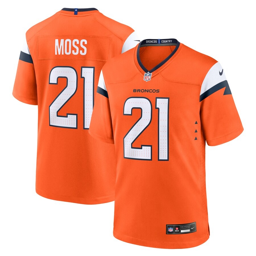 Men's Denver Broncos Riley Moss Nike Orange Team Game Jersey - Ujersey Shop