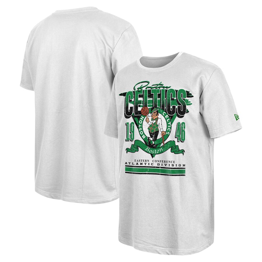 Men's Boston Celtics New Era White Sport Classics Oversized T-Shirt - Ujersey Shop