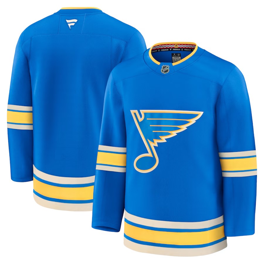 Men's St. Louis Blues Fanatics Blue Alternate Premium Jersey - Ujersey Shop
