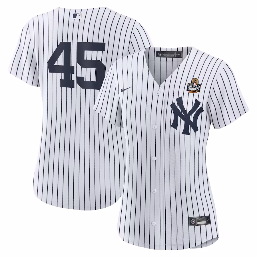 Women's New York Yankees Gerrit Cole Nike White 2024 World Series Home Replica Player Jersey - Ujersey Shop