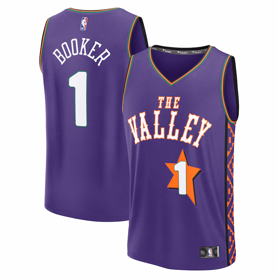 Men's Phoenix Suns Devin Booker Fanatics Purple 2024/25 Fast Break Player Jersey - City Edition - Ujersey Shop