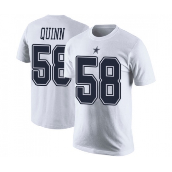Football Men's Dallas Cowboys #58 Robert Quinn White Rush Pride Name & Number T-Shirt - Ujersey Shop