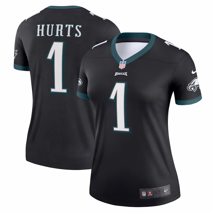 Women's Philadelphia Eagles Jalen Hurts Nike Black Legend Jersey - Ujersey Shop