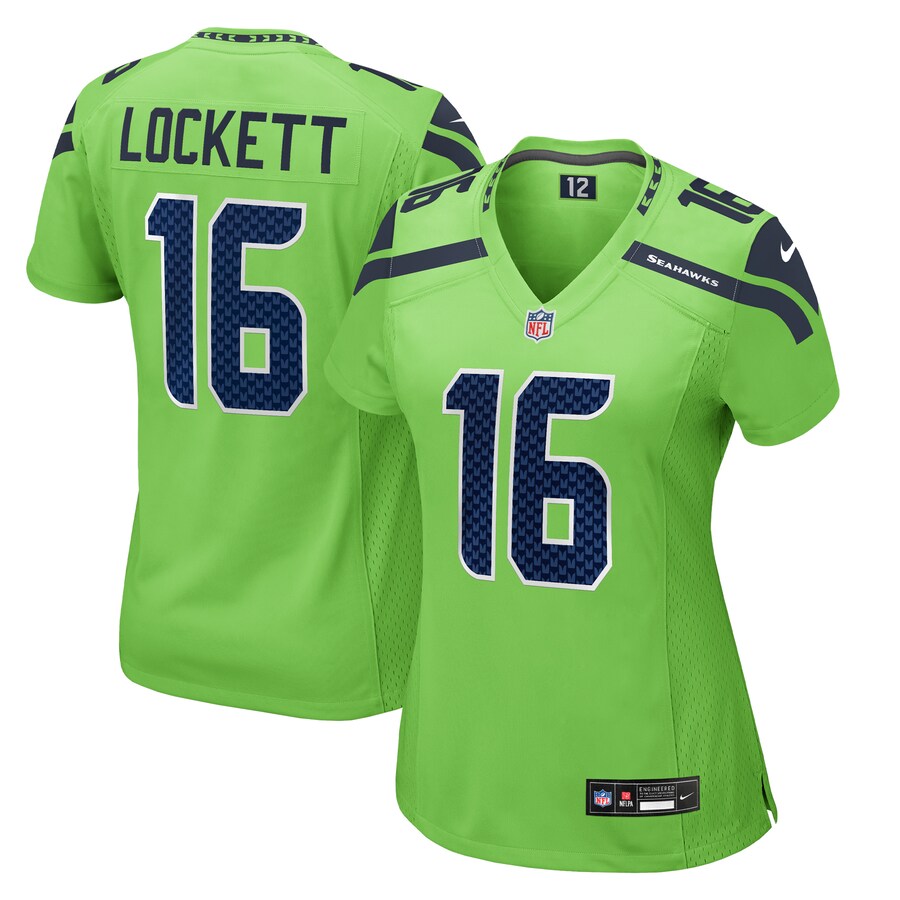 Women's Seattle Seahawks Tyler Lockett Nike Neon Green  Game Jersey - Ujersey Shop