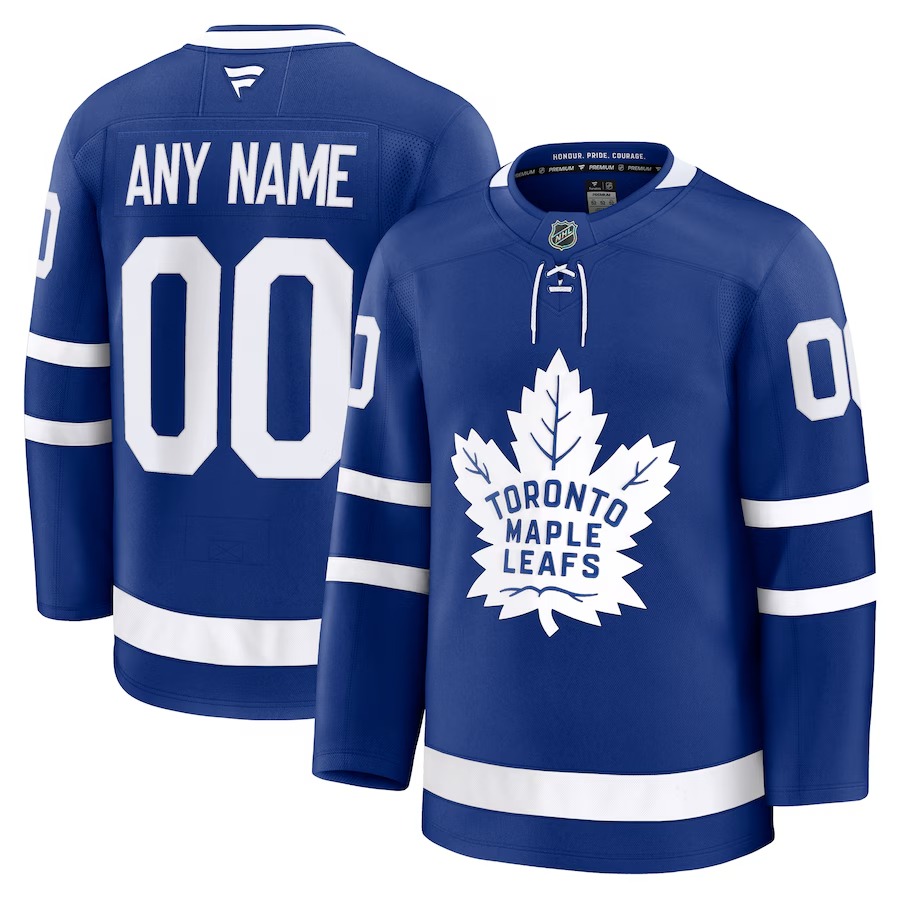 Men's Toronto Maple Leafs Fanatics Blue Home Premium Custom Jersey - Ujersey Shop