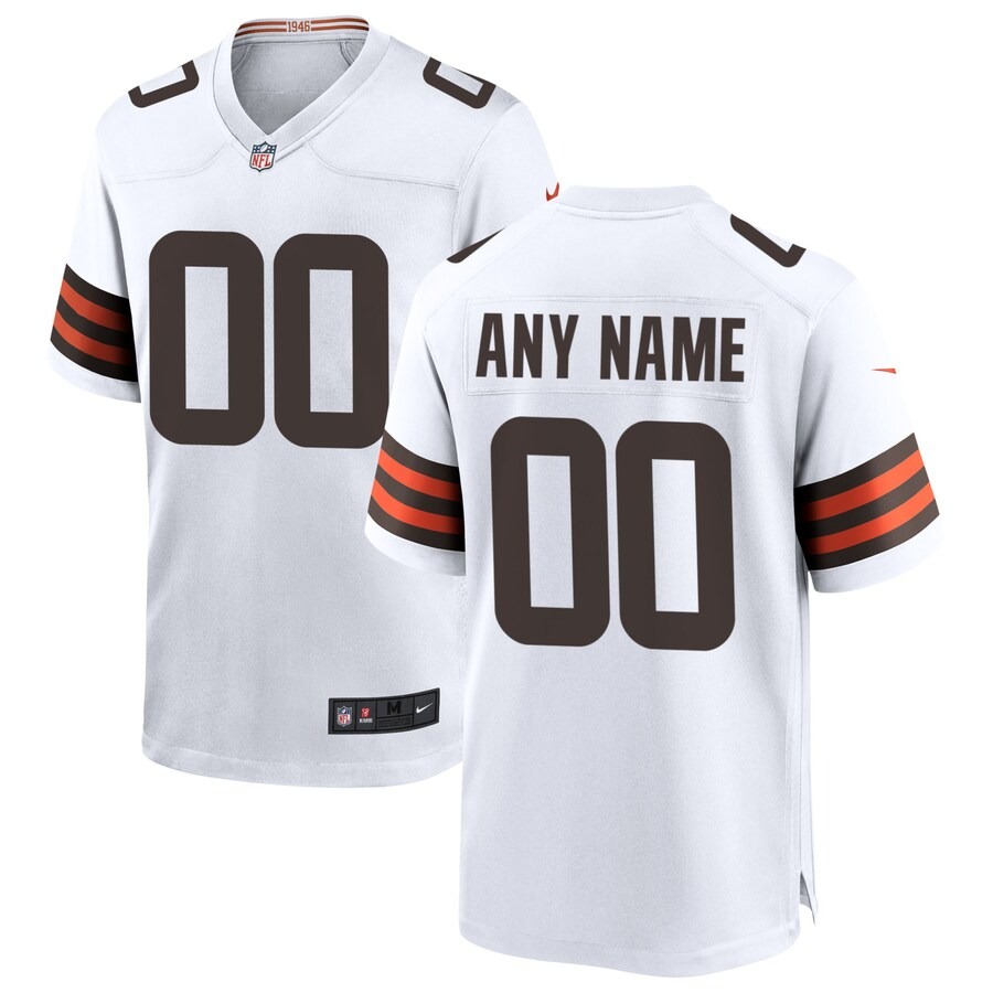 Men's Cleveland Browns Nike White Custom Game Jersey - Ujersey Shop
