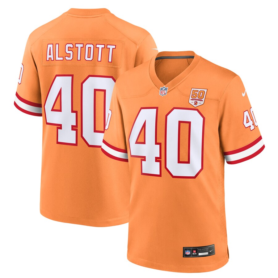 Men's Tampa Bay Buccaneers Mike Alstott Nike Creamsicle 50th Season Game Jersey - Ujersey Shop