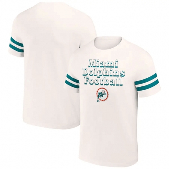 Men's Miami Dolphins Cream X Darius Rucker Collection Vintage T Shirt - Ujersey Shop