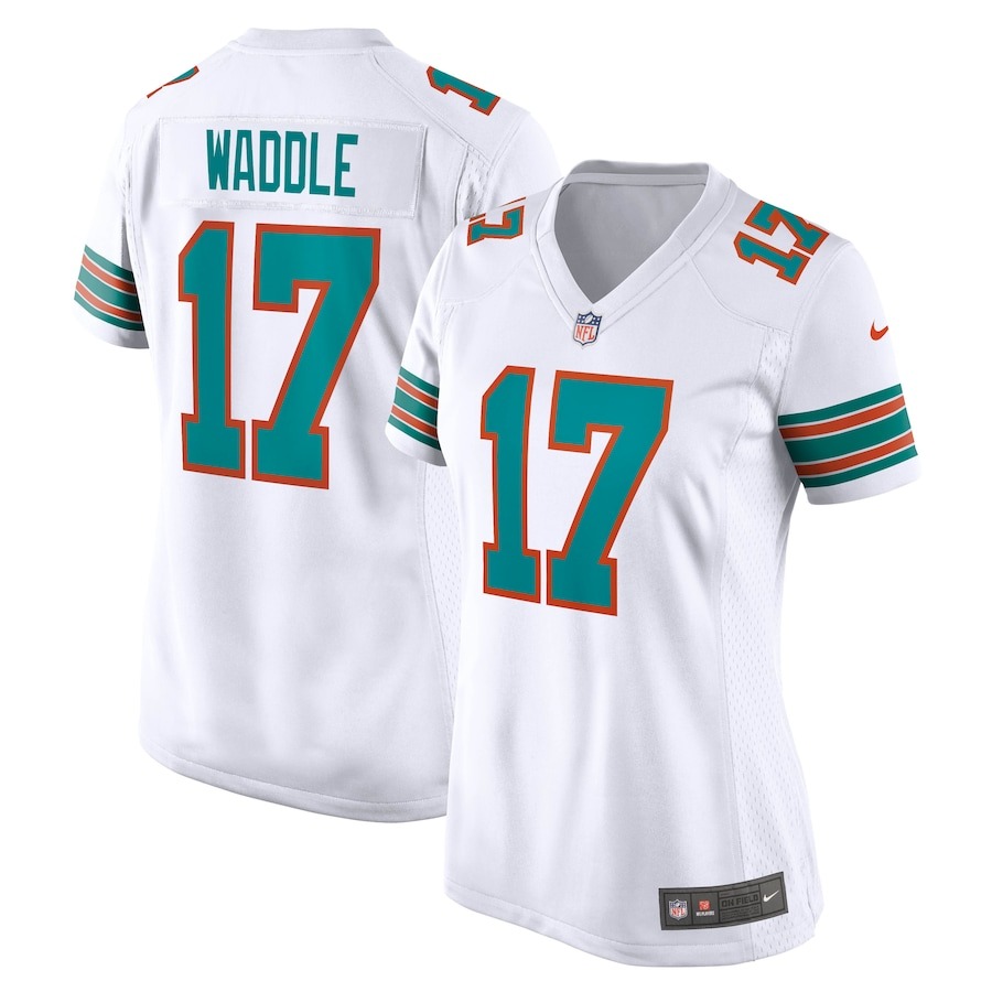 Women's Miami Dolphins Jaylen Waddle Nike White Game Jersey - Ujersey Shop