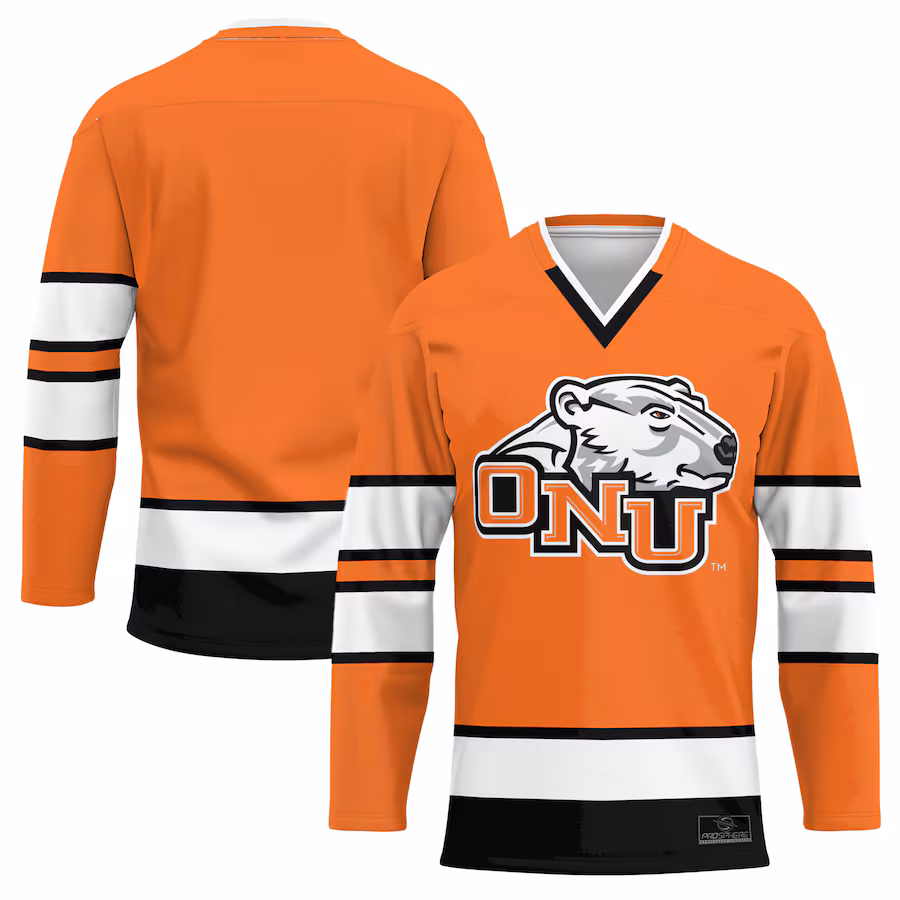 Men's ProSphere Orange Ohio Northern Polar Bears Hockey Jersey - Ujersey Shop