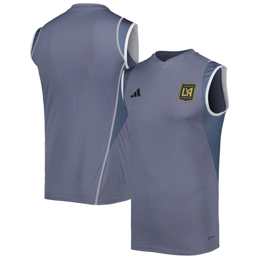 Men's LAFC adidas Gray 2023 On-Field Sleeveless Training Jersey - Ujersey Shop