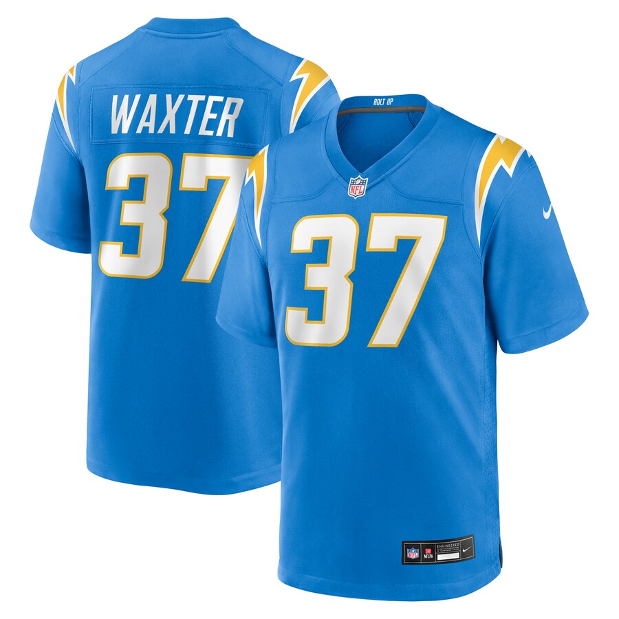 Men's Los Angeles Chargers Isas Waxter Nike Powder Blue Team Game Jersey - Ujersey Shop