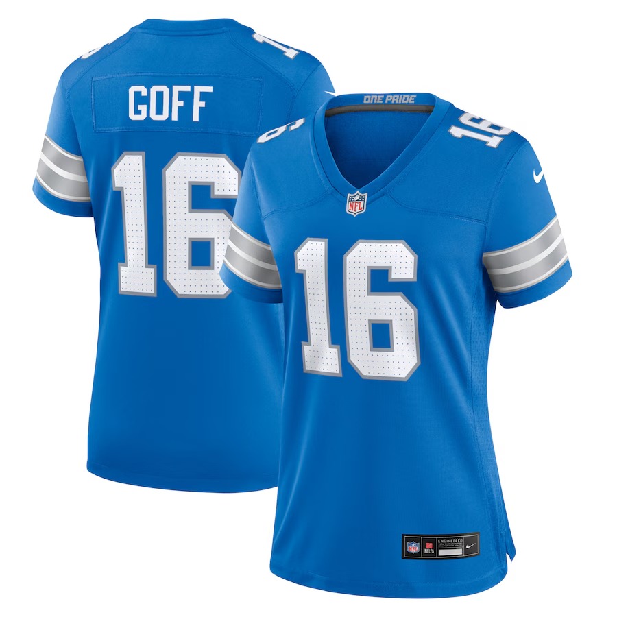 Women's Detroit Lions Jared Goff Nike Blue Game Jersey - Ujersey Shop